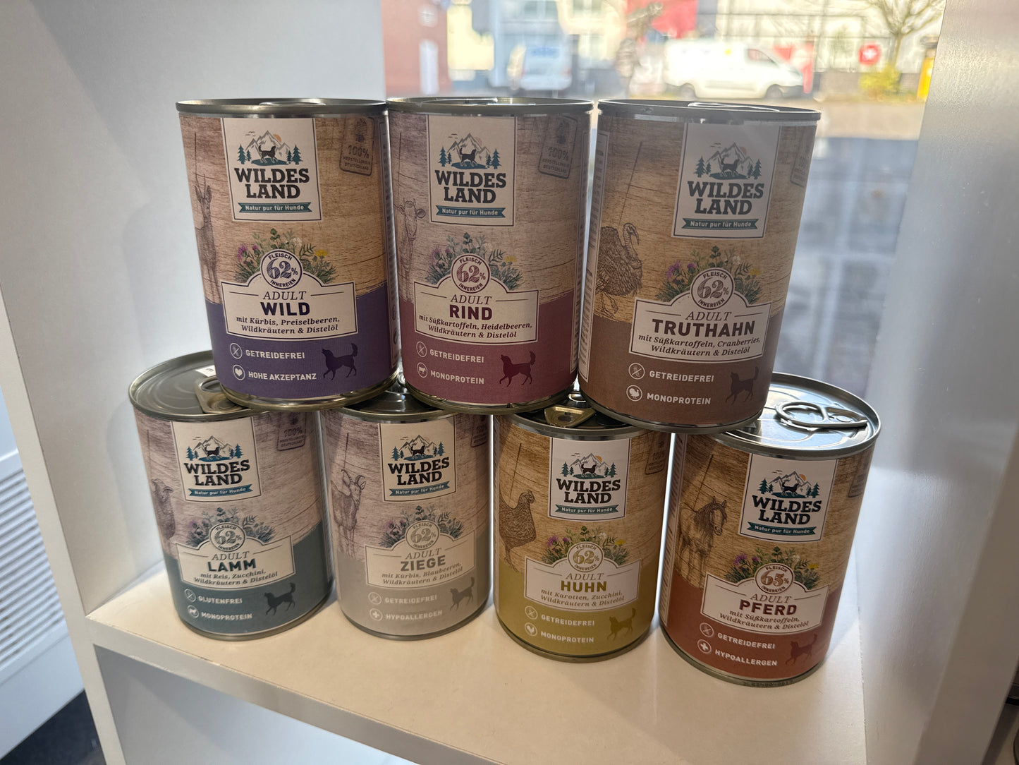 Wildes Land Nassfutter 400 g Dose diverse Sorten SALE!!